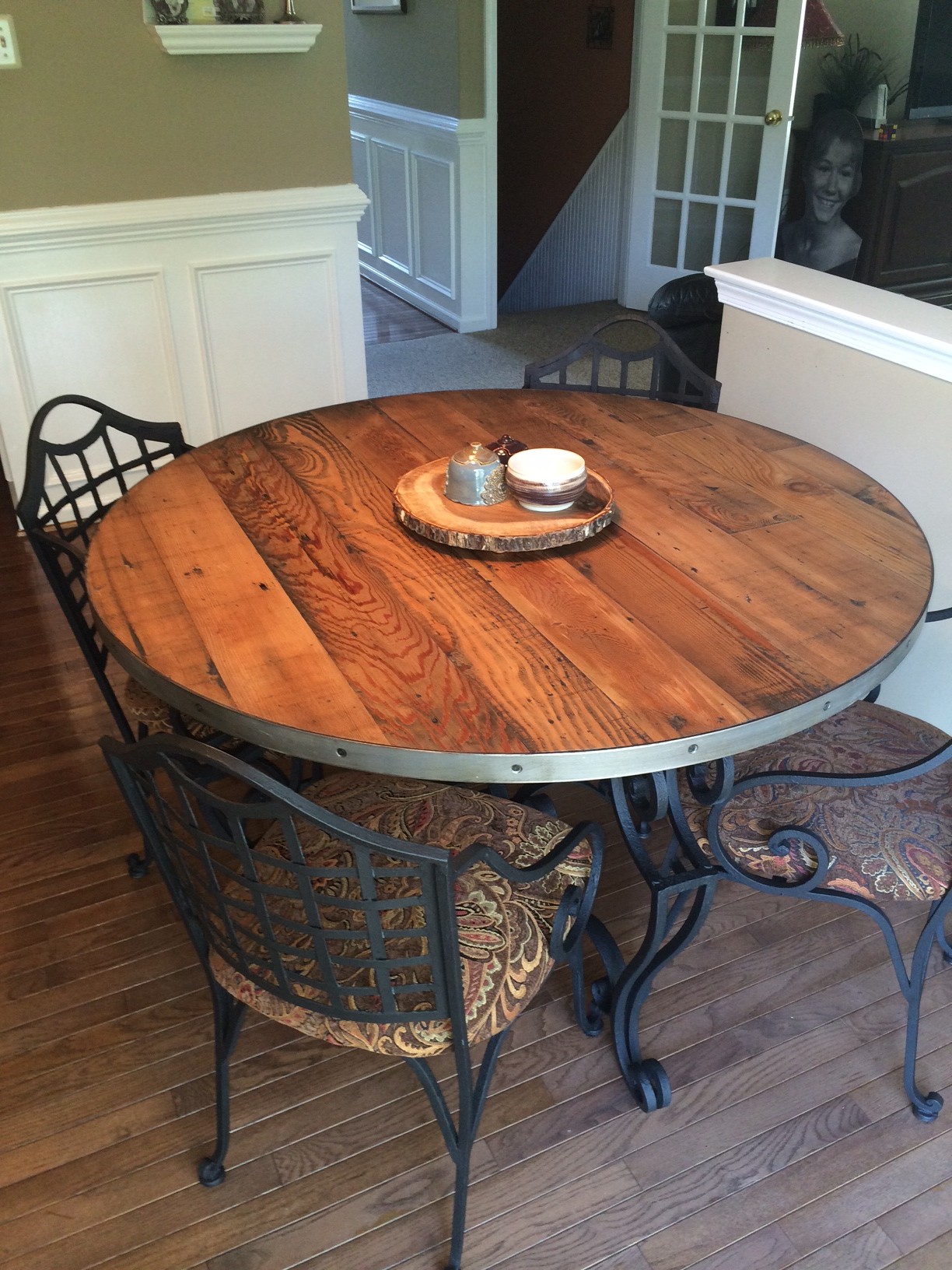 Reclaimed Round Wood Table Tops, 72 Inch Round Dining Table Reclaimed Wood