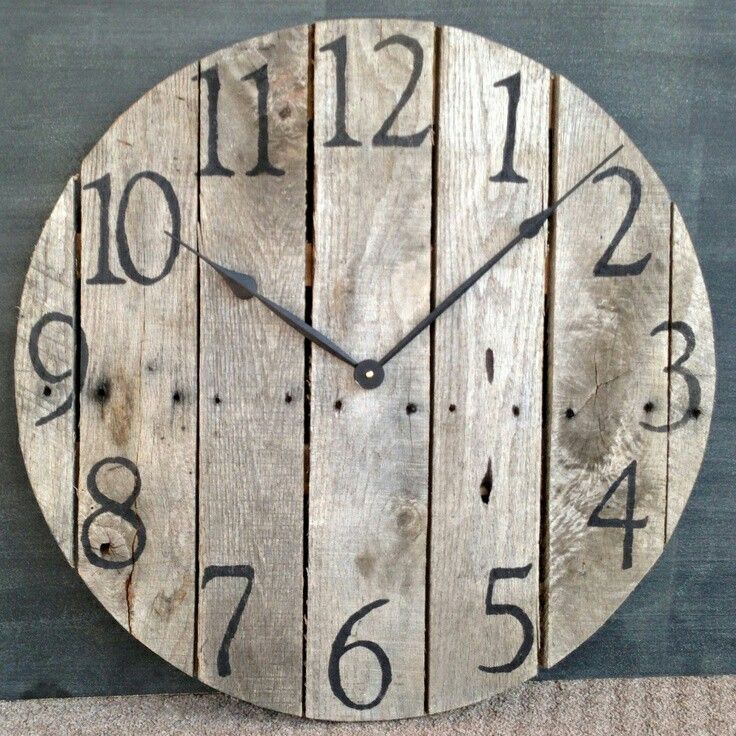 reclaimed wood clock