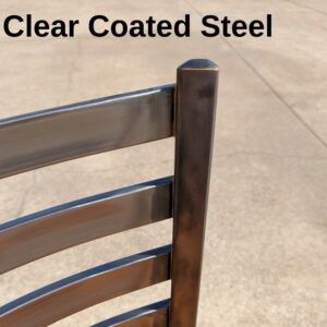 Clear Coated Steel Finish Ladderback Chair