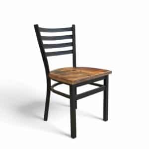 Ladderback-Chair-Black Metal