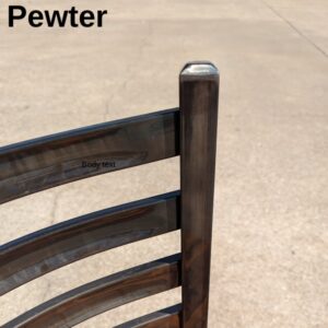 Pewter Finish Ladderback Chair