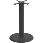 Round Metal Table Base - Black