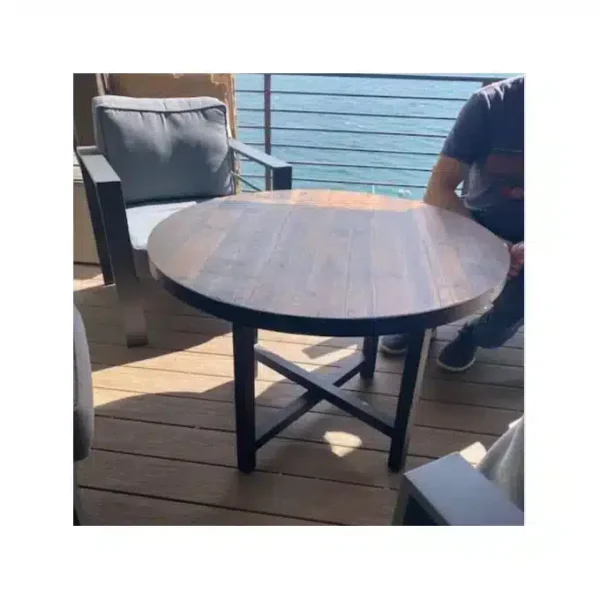 Round Reclaimed Wood Tabletop