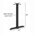 Black Metal T Restaurant Table Base