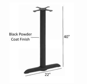 Black Metal T Restaurant Table Base