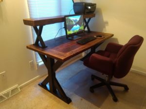 Desk with Printer Bench