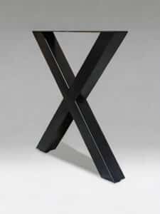 Metal X table legs