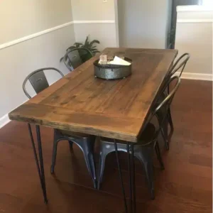 Reclaimed Wood Tabletop with Breadboard Ends