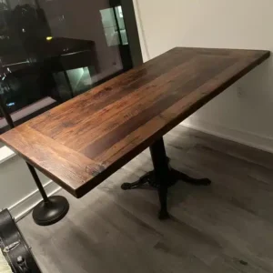 Reclaimed Wood Tabletop with Breadboard Ends