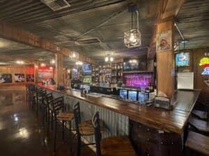 Reclaimed wood bar top