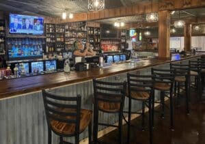 Reclaimed wood bar top