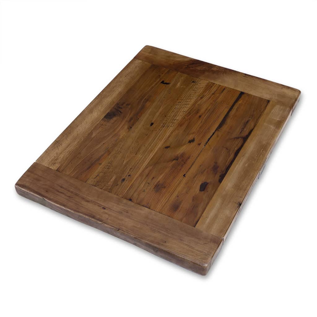 Solid Reclaimed Wood Table Tops with Breadboard Ends