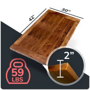 Reclaimed wood table top 42x30 bread board