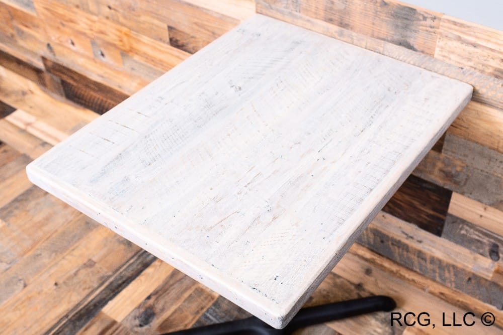 Reclaimed Wood Table Top With White, White Wood Table Top
