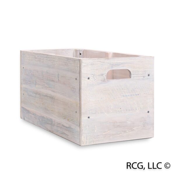 Reclaimed Wood Crates Restaurant, White Wooden Crate With Lid