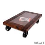 Reclaimed Wood Coffee Table with Metal Casters