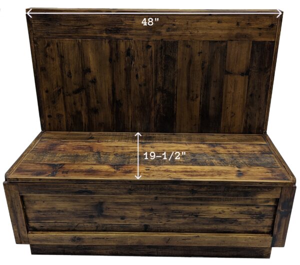 Reclaimed Wood Booth Front Measurements