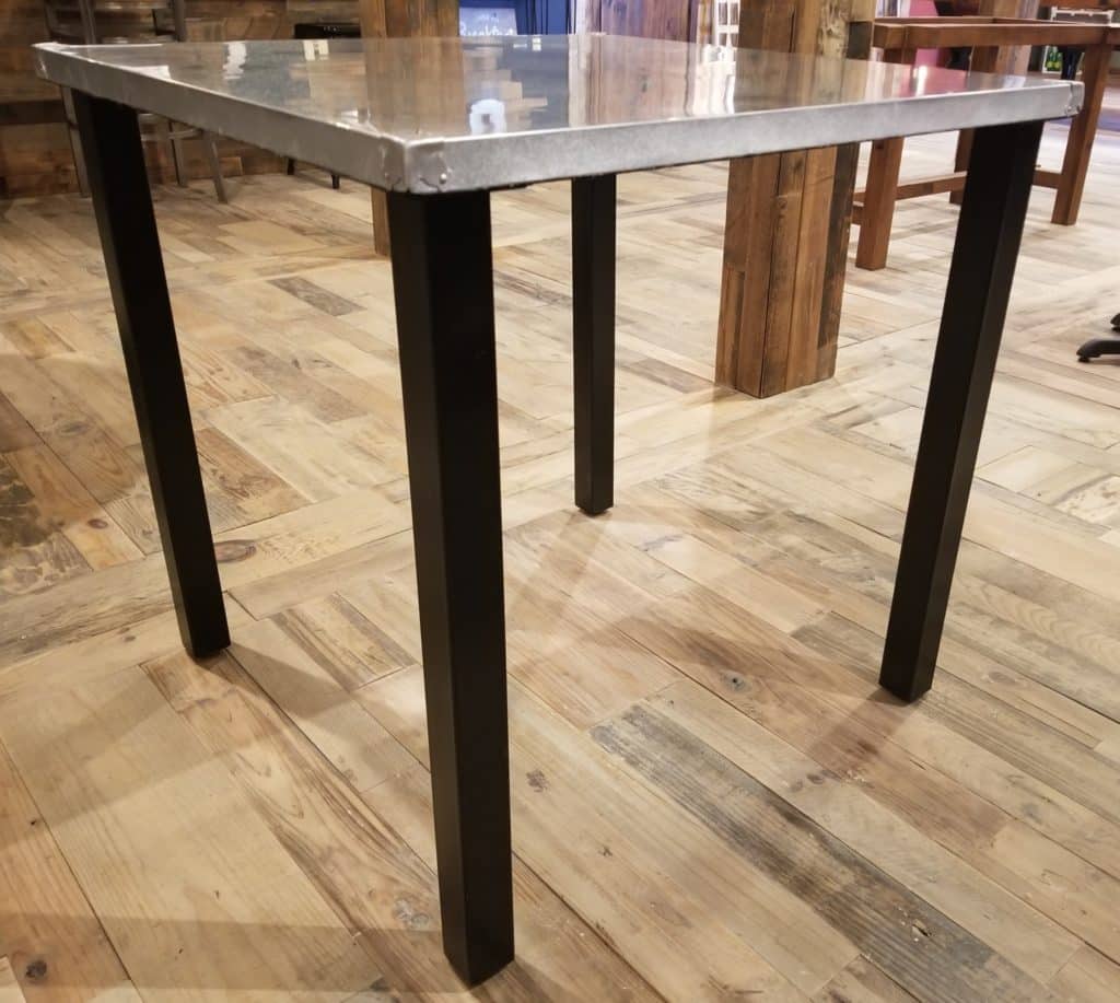 Metal 2 X 2 Steel Table Legs - Black