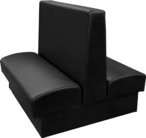 Ambrose Black Vinyl Upholstered Double Booth