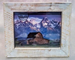 8 x 10 Whitewash Reclaimed Wood Picture Frame