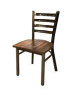 Reclaimed wood ladder back chair