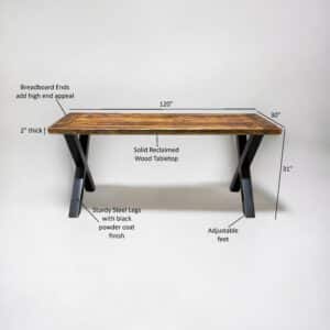 Homestead Farmhouse Timber Grove Dining Table Set