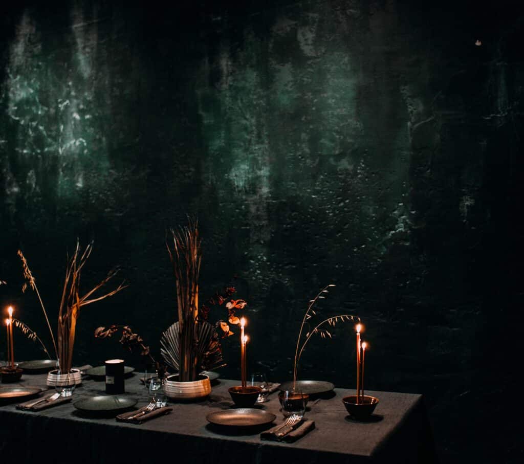 wood furniture in a restaurant.
