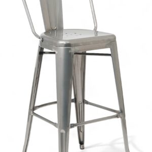 Silver Bar Height Cantina Chair