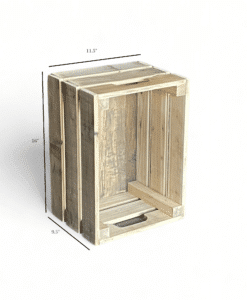 Unfinished Reclaimed Wood Crate Set