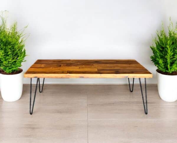 Rustic Harvest Reclaimed Wood Hairpin Coffee Table