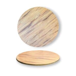 Round Southern Hickory Resin Table Top