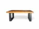 Homestead Reclaimed Wood Chunky Metal Leg Coffee Table