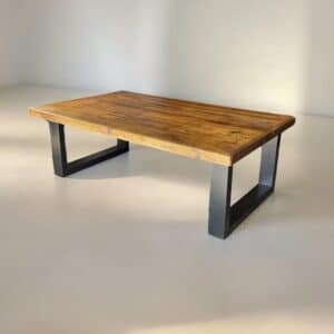 Reclaimed Wood Chunky Metal Leg Coffee Table