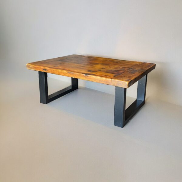 Homestead Reclaimed Wood Chunky Metal Leg Coffee Table