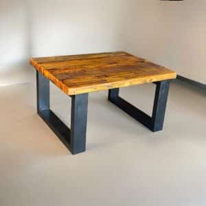 Harvest Reclaimed Wood Chunky Metal Leg Coffee Table