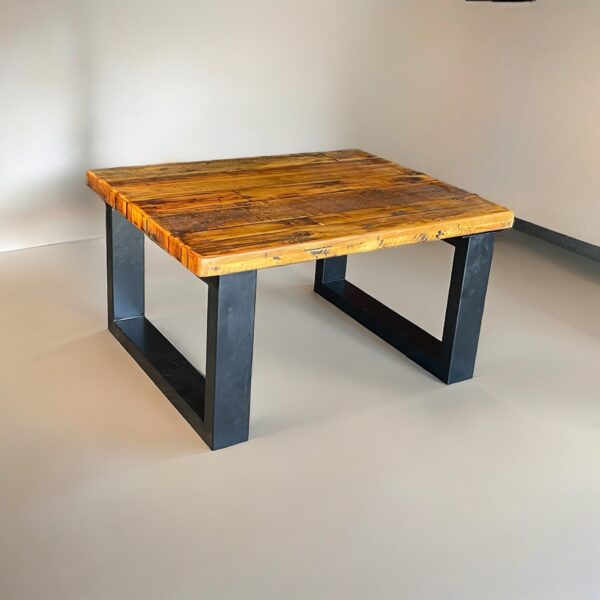 Harvest Reclaimed Wood Chunky Metal Leg Coffee Table