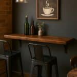 Rustic Timber Floating Bar
