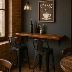 Rustic Timber Floating Bar