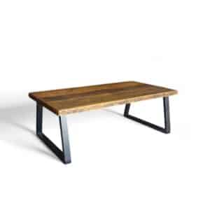 Reclaimed Wood Trapezoid Coffee Table