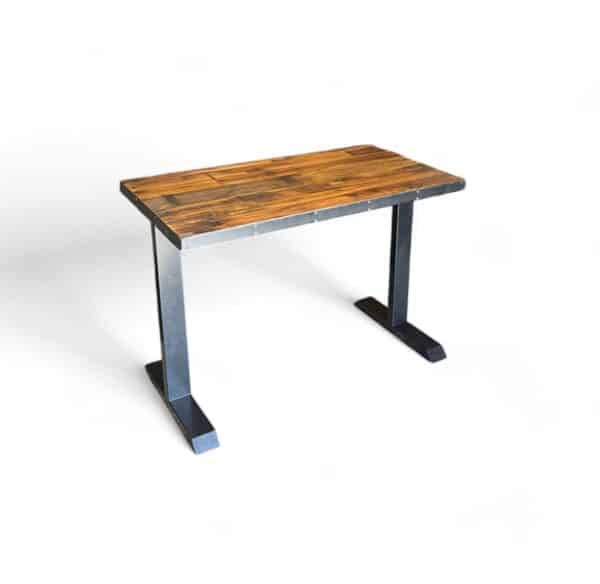 The Industrial Earth & Iron Desk Reclaimed Wood T Base