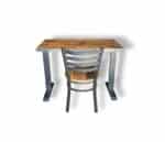 The Industrial Earth & Iron Desk Reclaimed Wood T Base