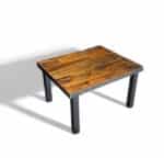 Reclaimed Metal Edge Square Leg Coffee Table