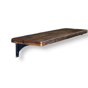 Reclaimed Wood Floating Bar Shelf