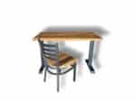 The Rustic Harvest Earth & Iron Desk Reclaimed Wood T Base