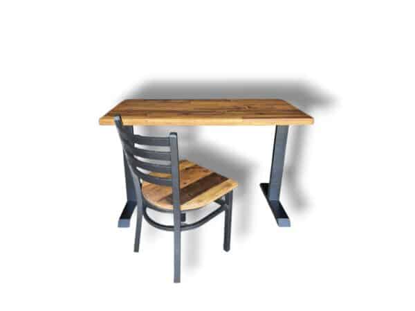 The Rustic Harvest Earth & Iron Desk Reclaimed Wood T Base