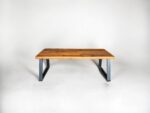 Trapezoid Angular Leg Reclaimed Wood Coffee Table