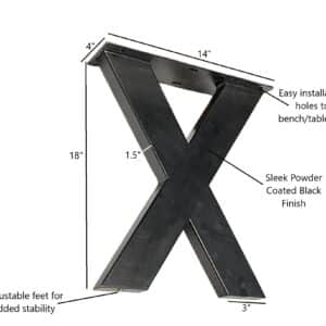 X Bench legs Set