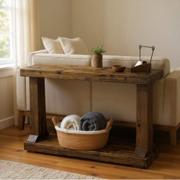 Southern Charm Solid Reclaimed Wood Entry Table