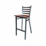 Pewter Bar Height Legacy Ladder Back Chair