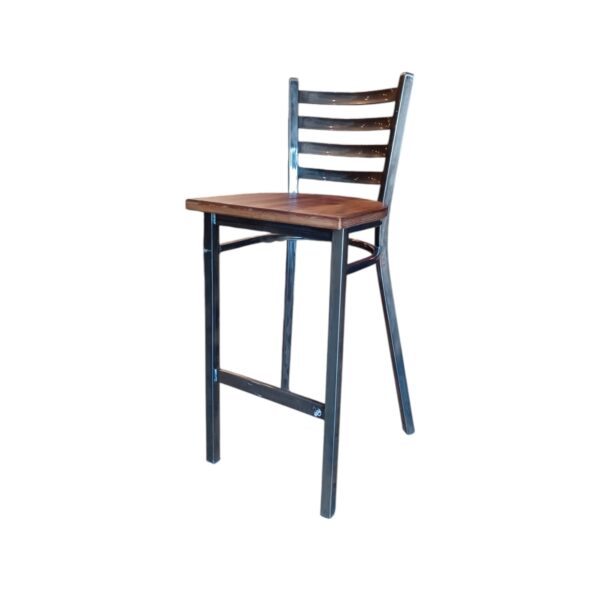 Pewter Bar Height Legacy Ladder Back Chair